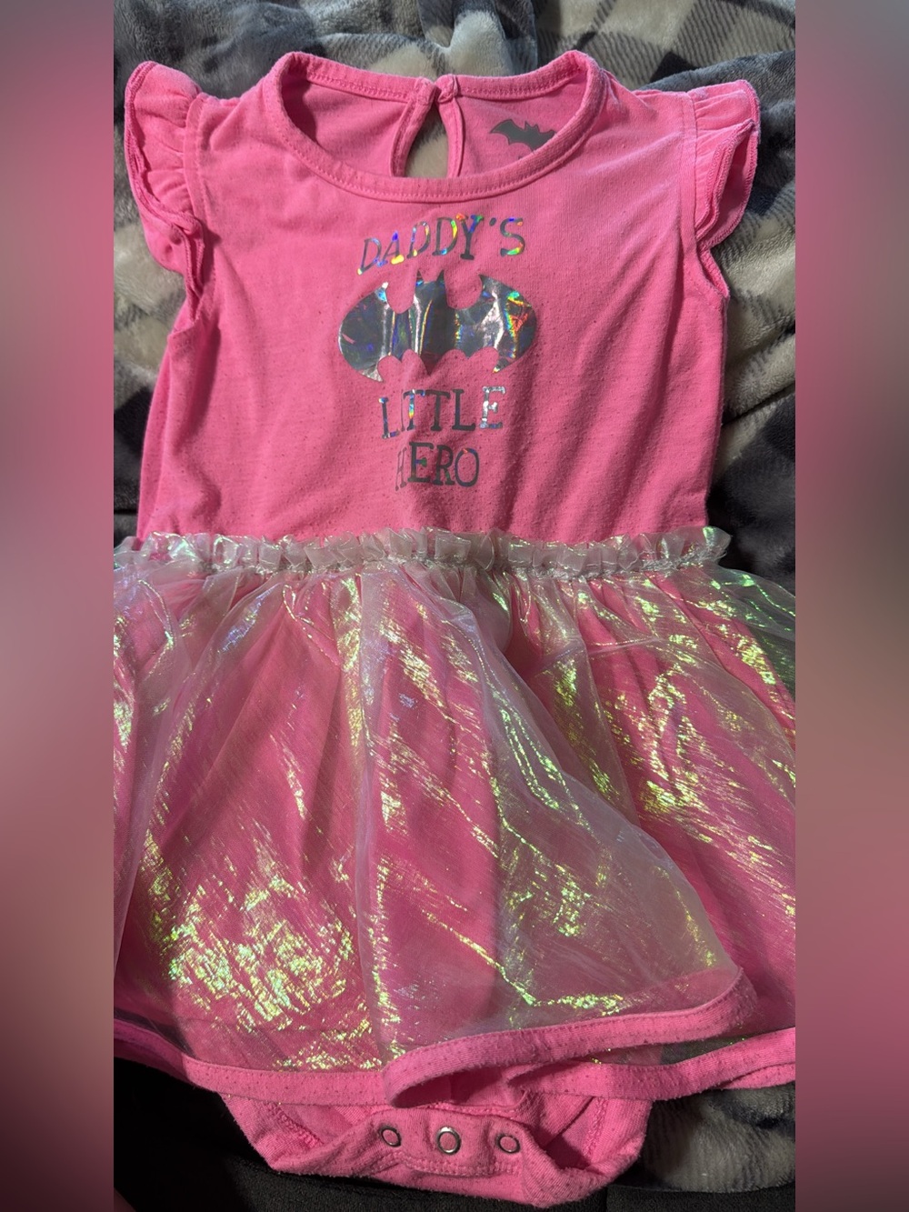 Batman Girls Pink Iridescent Tutu Dress